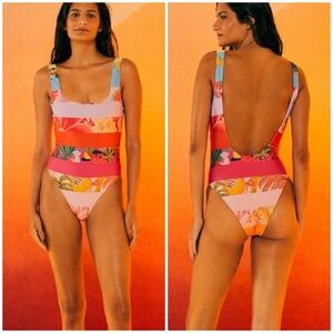Farm Rio Ombre Forest One-Piece Swimsuit NWT [1421]
